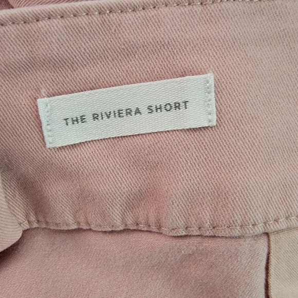 LOFT The Riviera Short Scallop Hem Stretch Pink Rose Chino Size 16 with Pockets - Picture 6 of 11